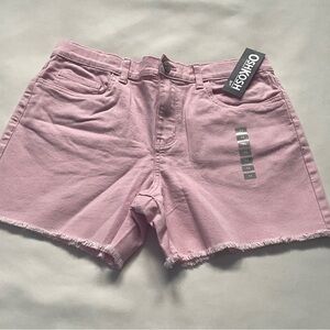 OshKosh B'gosh Pink Jean‎ Shorts Raw Hem Girls Size 14